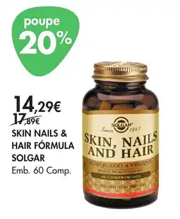Pingo Doce skin nails & hair fórmula solgar promoção