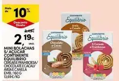 Continente Bom dia Mini - bolachas s/ acucar continente equilibrio promoção