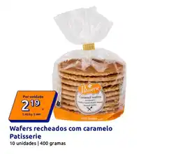 Action Wafers recheados com caramelo Patisserie promoção