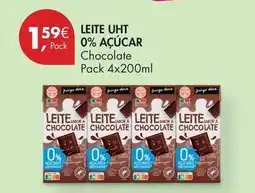 Pingo Doce Leite uht 0% açúcar promoção