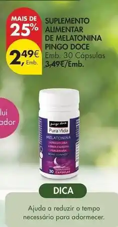 Pingo Doce Pingo doce - suplemento alimentar de melatonina promoção