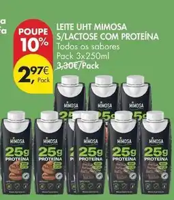 Pingo Doce Mimosa - leite uht s/lactose com proteína promoção