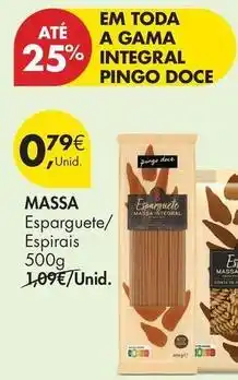Pingo Doce Gama - massa promoção