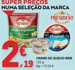 E.Leclerc Creme de queijo brie president promoção