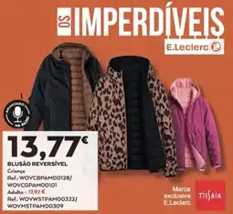 E.Leclerc blusão reversível tissaia promoção