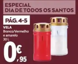 E.Leclerc Vela branco/vermelho e amarelo promoção