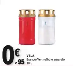 E.Leclerc Vela branco/vermelho e amarelo promoção