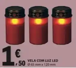 E.Leclerc vela com luz led promoção