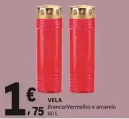 E.Leclerc Vela branco/vermelho e amarelo promoção