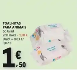 E.Leclerc toalhitas para animais pets promoção