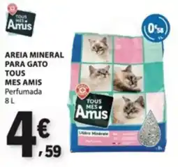 E.Leclerc Areia mineral para gato tous mes amis promoção