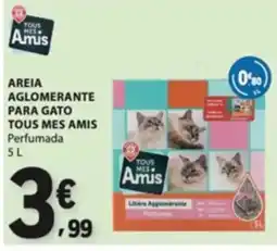 E.Leclerc Areia aglomerante para gato tous mes amis promoção