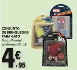 E.Leclerc Conjunto de brinquedos para gato Minnie/Spiderman/Stitch promoção
