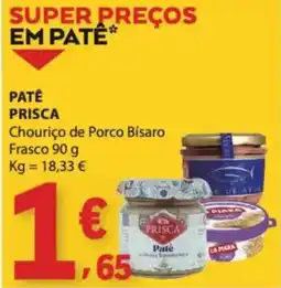 E.Leclerc Patê priscá chouriço de porco bísaro promoção