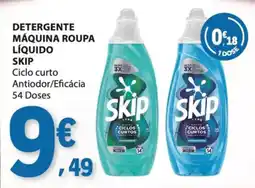 E.Leclerc Detergente máquina roupa líquido skip ciclo curto promoção
