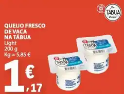 E.Leclerc queijo fresco de vaca na tábu promoção