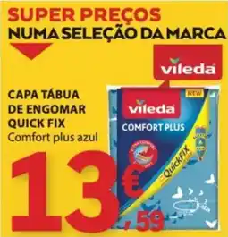 E.Leclerc capa tábuas de engomar quick fix comfort plus azul vileda promoção