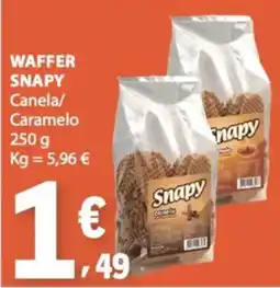 E.Leclerc Waffer snapy canela/caramelo promoção