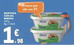 E.Leclerc Manteiga com sal mimosa promoção