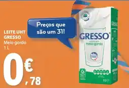 E.Leclerc Leite uht gresso meio gordo promoção
