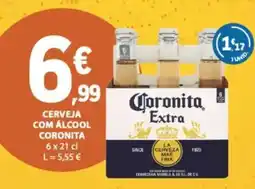 E.Leclerc Cerveja com álcool coronita promoção