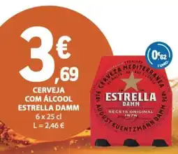 E.Leclerc Cerveja com álcool estrella damm promoção