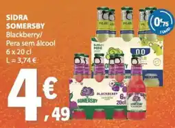 E.Leclerc Sidra somersby blackberry/pera sem álcool promoção