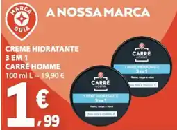 E.Leclerc creme hidratante 3 em 1 carré homme promoção