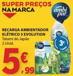 E.Leclerc recarga ambientador elétrico 3 evolution tatami do japão promoção