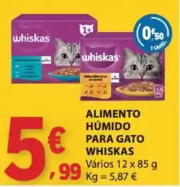 E.Leclerc alimento húmido para gato whiskas promoção