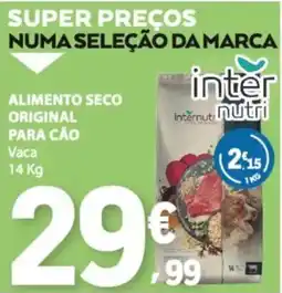 E.Leclerc alimento seco original para cão vaca internutri promoção
