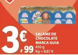 E.Leclerc salame de chocolate marca guia promoção