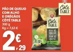 E.Leclerc Pão de queijo com alho e orégãos côte table promoção