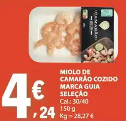 E.Leclerc miolo de camarão cozido marca guia seleção promoção