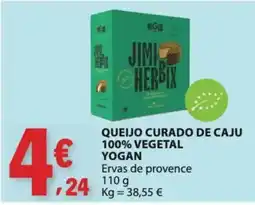 E.Leclerc jimi herbix queijo curado de caju 100% vegetal yogan ervas de provence promoção