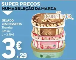 E.Leclerc gelado les desserts tiramisu carte d'or promoção