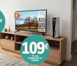 E.Leclerc tv led frameless 32" esmart promoção