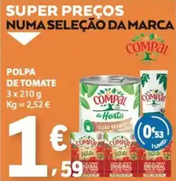 E.Leclerc Polpa de tomate compal promoção