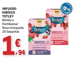 E.Leclerc Infusão hibisco tetley mirtilo e framboesa/rosa mosqueta promoção