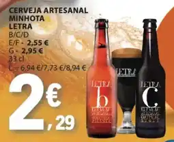 E.Leclerc Cerveja artesanal minhota letra promoção