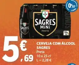 E.Leclerc Cerveja com álcool sagres preta promoção