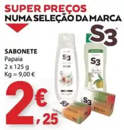E.Leclerc Sabonete S3 Papaia promoção