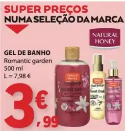 E.Leclerc gel de banho romantic garden natural honey promoção
