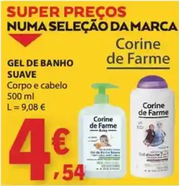 E.Leclerc Gel de banho suave corine de farme promoção