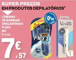 E.Leclerc lâminas de barbear descartáveis bic flex3 promoção