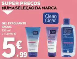 E.Leclerc gel exfoliante facial clean & clear promoção