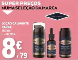 E.Leclerc loção calmante barba king c gillette promoção