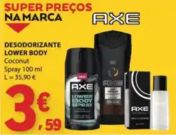 E.Leclerc axe desodorante lower body coconut promoção