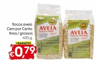 Flocos Aveia Cem por Cento Finos/Grossos 400g
