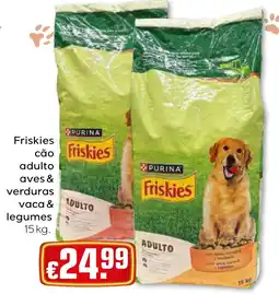 Bolama Friskies cão adulto aves & verduras vaca & legumes promoção